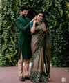 Green Banarasi Silk Saree | Wedding & Reception Wear