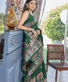 Green Banarasi Silk Saree | Wedding & Reception Wear