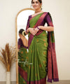 Green Banarasi Silk Saree | Wedding & Reception Wear