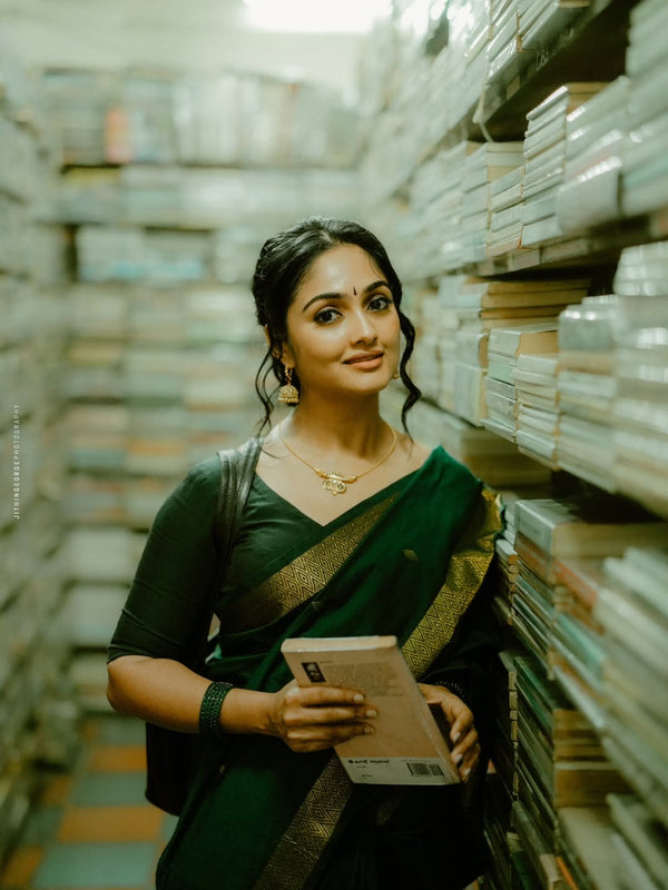 Green Cotton Saree | Daily & Festive Wear