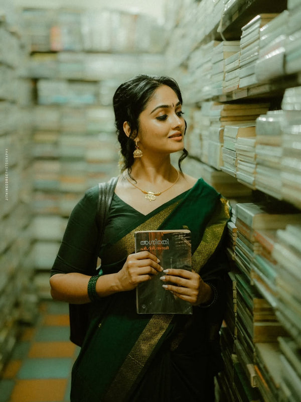 Green Cotton Saree | Daily & Festive Wear