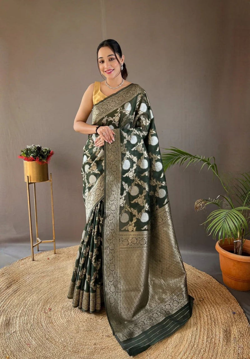 Green Cotton Saree | Everyday Ethnic Wear