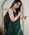 Green Cotton Saree | Festive & Party Wear