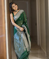 Green Cotton Saree | Office & Casual Wear