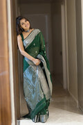 Green Cotton Saree | Office & Casual Wear