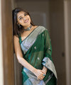 Green Cotton Saree | Office & Casual Wear