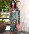 Green Cotton Saree | Traditional Handloom Wear