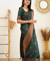 Green Jacquard Silk Saree | Ethnic Wear for Women