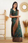 Green Jacquard Silk Saree | Ethnic Wear for Women