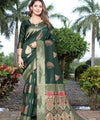 Green Jacquard Silk Saree | Ethnic Wear for Women