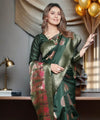 Green Jacquard Silk Saree | Ethnic Wear for Women