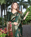 Green Jacquard Silk Saree | Ethnic Wear for Women