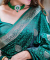Green Jacquard Silk Saree | Ethnic Wear for Women