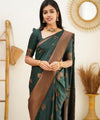 Green Jacquard Silk Saree | Ethnic Wear for Women