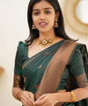 Green Jacquard Silk Saree | Ethnic Wear for Women