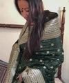 Green Jacquard Silk Saree | Festival & Ceremony Wear