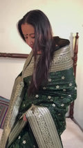 Green Jacquard Silk Saree | Festival & Ceremony Wear