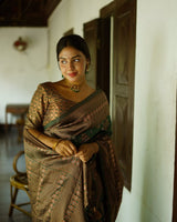 Green Jacquard Silk Saree | Festival & Ceremony Wear