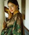 Green Jacquard Silk Saree | Festival & Ceremony Wear