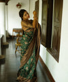 Green Jacquard Silk Saree | Festival & Ceremony Wear