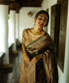 Green Jacquard Silk Saree | Festival & Ceremony Wear