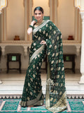 Green Jacquard Silk Saree | Traditional Wedding Wear