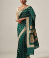 Green Jacquard Silk Saree | Traditional Wedding Wear