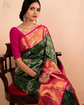 Green Jacquard Silk Saree | Traditional Wedding Wear