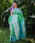 Green Jacquard Silk Saree | Traditional Wedding Wear