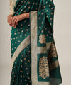 Green Jacquard Silk Saree | Traditional Wedding Wear