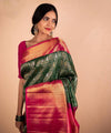 Green Jacquard Silk Saree | Traditional Wedding Wear