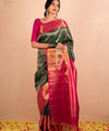 Green Jacquard Silk Saree | Traditional Wedding Wear
