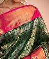 Green Jacquard Silk Saree | Traditional Wedding Wear