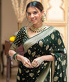 Green Jacquard Silk Saree | Traditional Wedding Wear