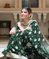 Green Jacquard Silk Saree | Traditional Wedding Wear