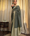 Green Jacquard Silk Saree | Wedding & Festive Wear