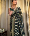 Green Jacquard Silk Saree | Wedding & Festive Wear