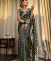 Green Jacquard Silk Saree | Wedding & Festive Wear