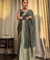 Green Jacquard Silk Saree | Wedding & Festive Wear