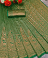 Green Kanjivaram Silk Saree | Bridal & Festive Wear