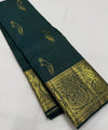 Green Kanjivaram Silk Saree | Traditional Zari Weave
