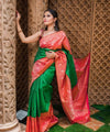 Green Kanjivaram Silk Saree | Traditional Zari Weave