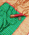 Green Kanjivaram Silk Saree | Traditional Zari Weave