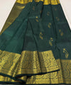 Green Kanjivaram Silk Saree | Traditional Zari Weave