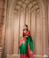 Green Kanjivaram Silk Saree | Traditional Zari Weave