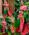 Green Kanjivaram Silk Saree | Traditional Zari Weave