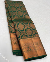 Green Kanjivaram Silk Saree | Wedding & Festive Wear