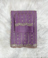 Green Lavender Georgette Sequence Work Saree with Embroidery Blouse | RD Radha