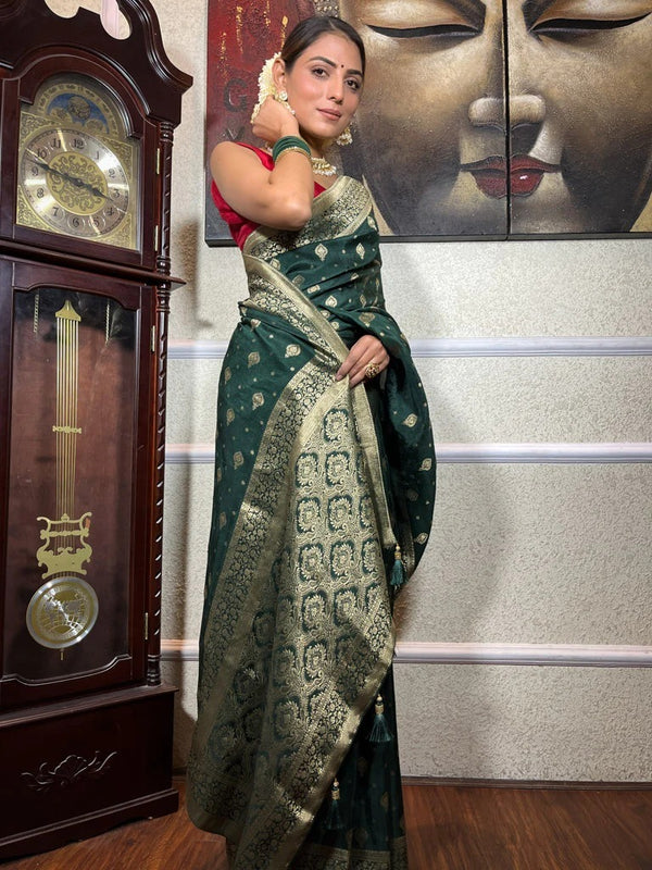 Green Paithani Silk Saree | Festive & Party Wear
