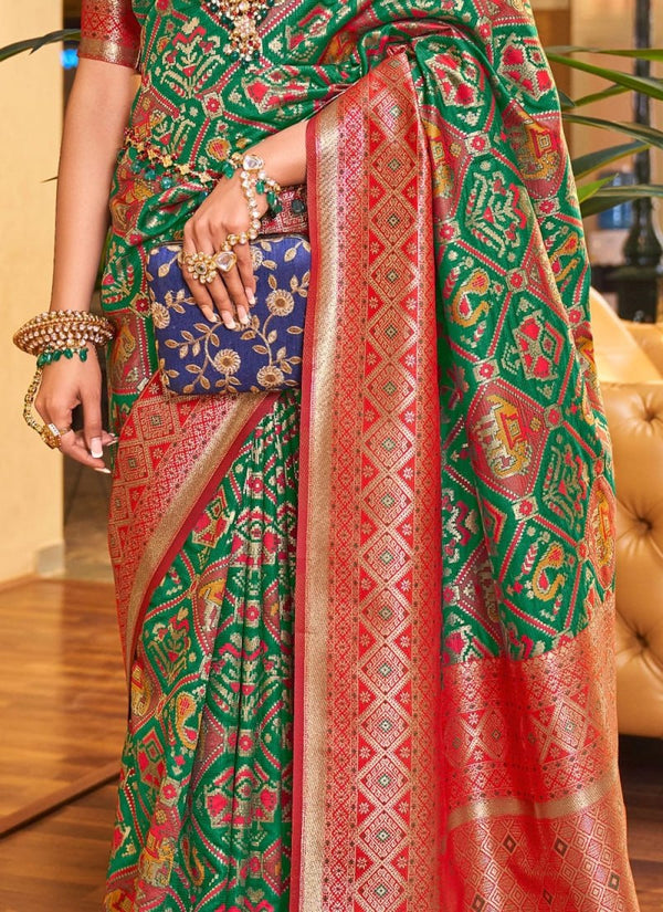 Green Paithani Silk Saree | Festive & Party Wear